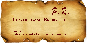 Przepolszky Rozmarin névjegykártya